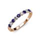 3 - Clara 3.00 mm Blue Sapphire and Lab Grown Diamond 10 Stone Wedding Band 