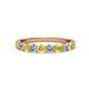 2 - Clara 3.00 mm Yellow Sapphire and Lab Grown Diamond 10 Stone Wedding Band 