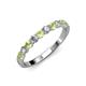 3 - Clara 3.00 mm Peridot and Lab Grown Diamond 10 Stone Wedding Band 