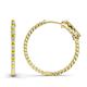 1 - Melissa 3.00 ctw (2.30 mm) Inside Outside Round Yellow Sapphire and Lab Grown Diamond Eternity Hoop Earrings 