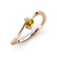 3 - Lucie Bold Oval Cut Citrine and Round Aquamarine 2 Stone Promise Ring 