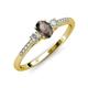 3 - Arista Classic Oval Cut Created Alexandrite and Round Lab Diamond Three Stone Engagement Ring 