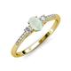 3 - Arista Classic Oval Cut Opal and Round Diamond Three Stone Engagement Ring 