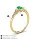 4 - Arista Classic Oval Cut Emerald and Round Diamond Three Stone Engagement Ring 