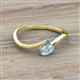 2 - Lucie Bold Oval Cut Aquamarine and Round Blue Topaz 2 Stone Promise Ring 