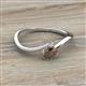 2 - Lucie Bold Oval Cut Smoky Quartz and Round Lab Grown Diamond 2 Stone Promise Ring 