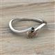 2 - Lucie Bold Oval Cut Smoky Quartz and Round London Blue Topaz 2 Stone Promise Ring 
