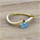 2 - Lucie Bold Oval Cut Blue Topaz and Round London Blue Topaz 2 Stone Promise Ring 