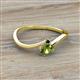 2 - Lucie Bold Oval Cut Peridot and Round London Blue Topaz 2 Stone Promise Ring 