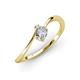 3 - Lucie Bold Oval Cut and Round Lab Grown Diamond 2 Stone Promise Ring 