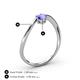 4 - Lucie Bold Oval Cut Tanzanite and Round Lab Grown Diamond 2 Stone Promise Ring 