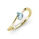 3 - Lucie Bold Oval Cut Aquamarine and Round Blue Topaz 2 Stone Promise Ring 