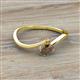 2 - Lucie Bold Oval Cut Smoky Quartz and Round Citrine 2 Stone Promise Ring 