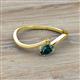 2 - Lucie Bold Oval Cut London Blue Topaz and Round Citrine 2 Stone Promise Ring 