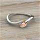 2 - Lucie Bold Oval Cut Morganite and Round Citrine 2 Stone Promise Ring 