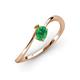 3 - Lucie Bold Oval Cut Emerald and Round Citrine 2 Stone Promise Ring 