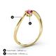 4 - Lucie Bold Oval Cut Rhodolite Garnet and Round Citrine 2 Stone Promise Ring 