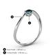 4 - Lucie Bold Oval Cut London Blue Topaz and Round Citrine 2 Stone Promise Ring 
