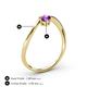 4 - Lucie Bold Oval Cut Amethyst and Round Citrine 2 Stone Promise Ring 