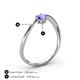 4 - Lucie Bold Oval Cut Tanzanite and Round Citrine 2 Stone Promise Ring 