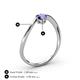 4 - Lucie Bold Oval Cut Iolite and Round London Blue Topaz 2 Stone Promise Ring 