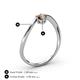 4 - Lucie Bold Oval Cut Smoky Quartz and Round White Sapphire 2 Stone Promise Ring 