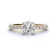 1 - Lillian Desire 1.32 ctw (6.50 mm) IGI Certified Round Lab Grown Diamond (VS1/F) and Natural Diamond Engagement Ring 