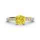 1 - Lillian Desire 6.50 mm Round Yellow and White Diamond Engagement Ring 