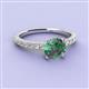 2 - Lillian Desire 6.50 mm Round Diamond and Lab Created Alexandrite Engagement Ring 