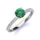 3 - Lillian Desire 6.50 mm Round Diamond and Lab Created Alexandrite Engagement Ring 