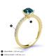 4 - Lillian Desire 6.50 mm Round Blue and White Diamond Engagement Ring 