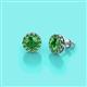 3 - Bernice Round Green Garnet Stud Earrings 