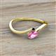 2 - Lucie Bold Oval Cut Pink Sapphire and Round Blue Sapphire 2 Stone Promise Ring 