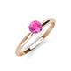 3 - Solus Round Pink Sapphire Solitaire Engagement Ring  
