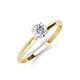 3 - Solus Round White Sapphire Solitaire Engagement Ring  