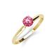 3 - Solus Round Pink Tourmaline Solitaire Engagement Ring  