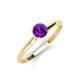 3 - Solus Round Amethyst Solitaire Engagement Ring  