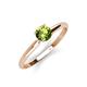 3 - Solus Round Peridot Solitaire Engagement Ring  