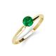 3 - Solus Round Emerald Solitaire Engagement Ring  