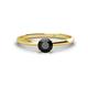 1 - Solus Round Black Diamond Solitaire Engagement Ring  