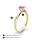 4 - Solus Round Pink Sapphire Solitaire Engagement Ring  