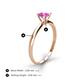 4 - Solus Round Pink Sapphire Solitaire Engagement Ring  