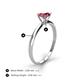 4 - Solus Round Pink Tourmaline Solitaire Engagement Ring  