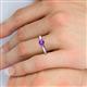 5 - Solus Round Amethyst Solitaire Engagement Ring  