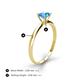 4 - Solus Round Blue Topaz Solitaire Engagement Ring  
