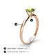 4 - Solus Round Peridot Solitaire Engagement Ring  