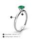4 - Solus Round Emerald Solitaire Engagement Ring  