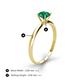 4 - Solus Round Emerald Solitaire Engagement Ring  
