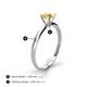 4 - Solus Round Yellow Sapphire Solitaire Engagement Ring  