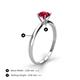 4 - Solus Round Ruby Solitaire Engagement Ring  